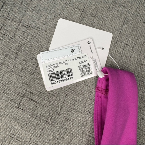 Lululemon Align V Neck Bra Pow Pink Tone Size 12 NWT - Picture 6 of 6